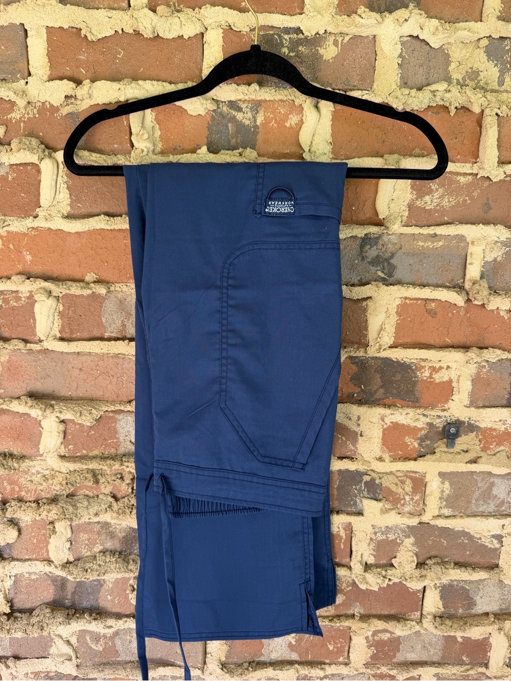 Cherokeee Workwear Women’s Navy Drawstring Flare Scrub Pant